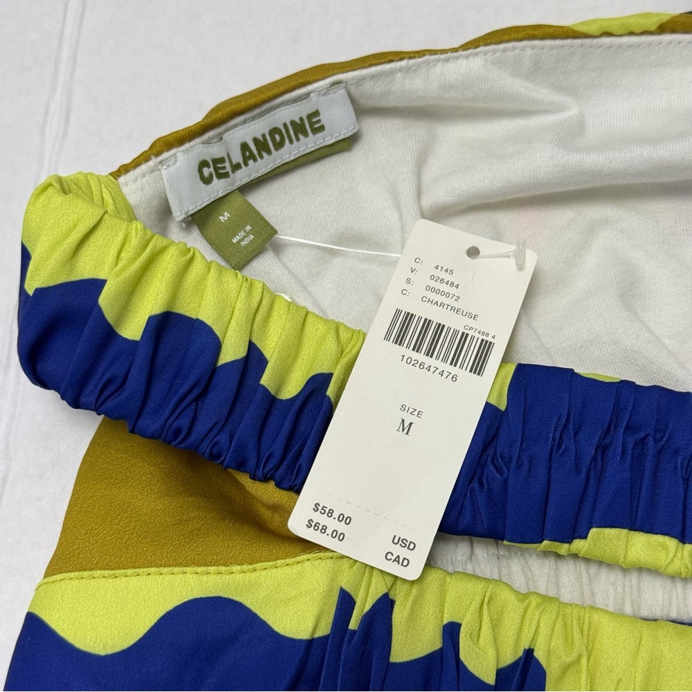 Anthropologie Mustard Yellow Tropical Parrot Bandeau Top - Picture 8 of 8